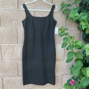 NWT Anne Klein Optic Nerve Shift Sheath Midi Dress Sleeveless Size 8 Cocktail